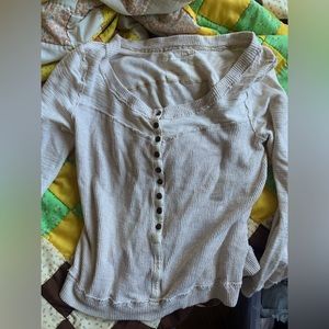 Free people long sleeve crème colored worn once